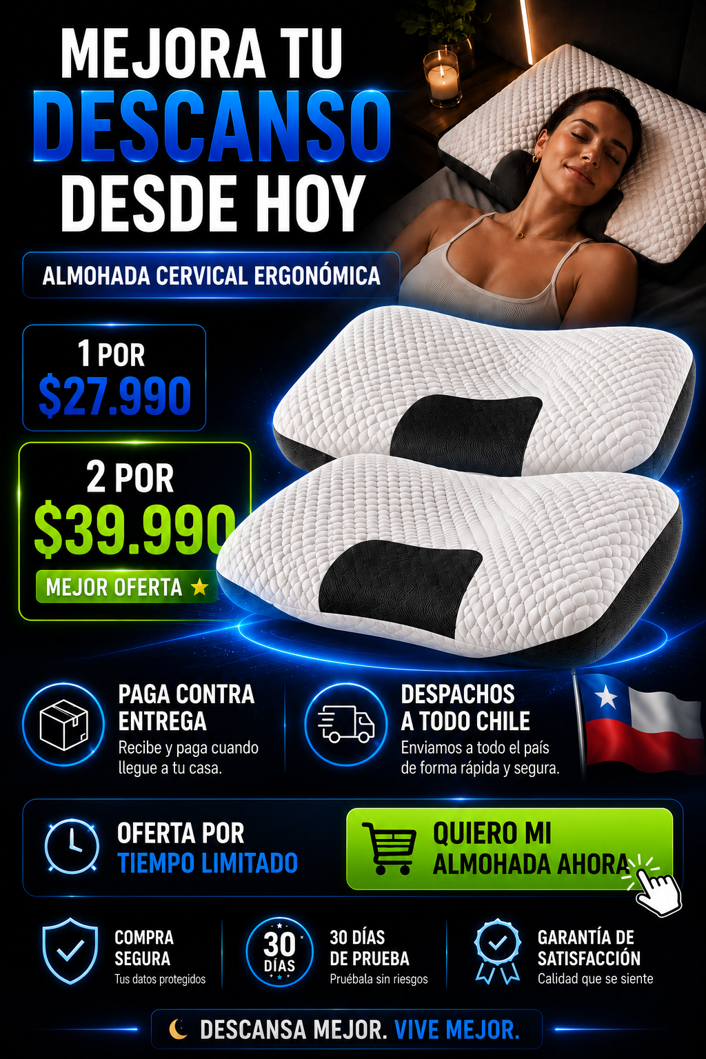 Almohada Cervical Ergonomica