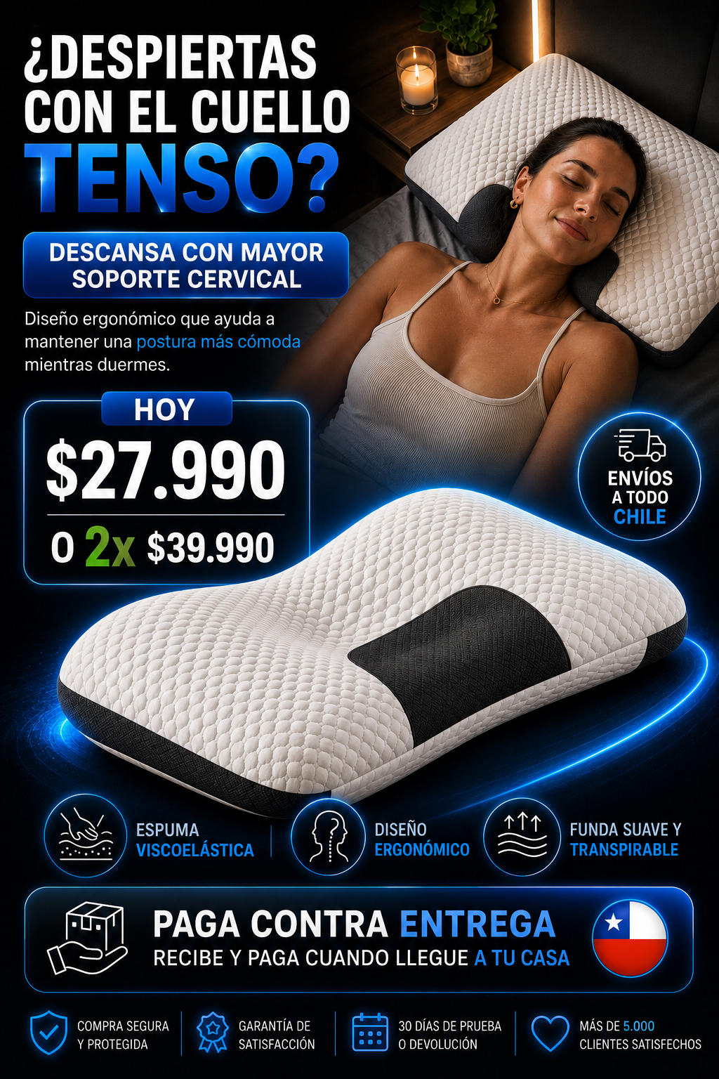 Almohada Cervical Ergonomica
